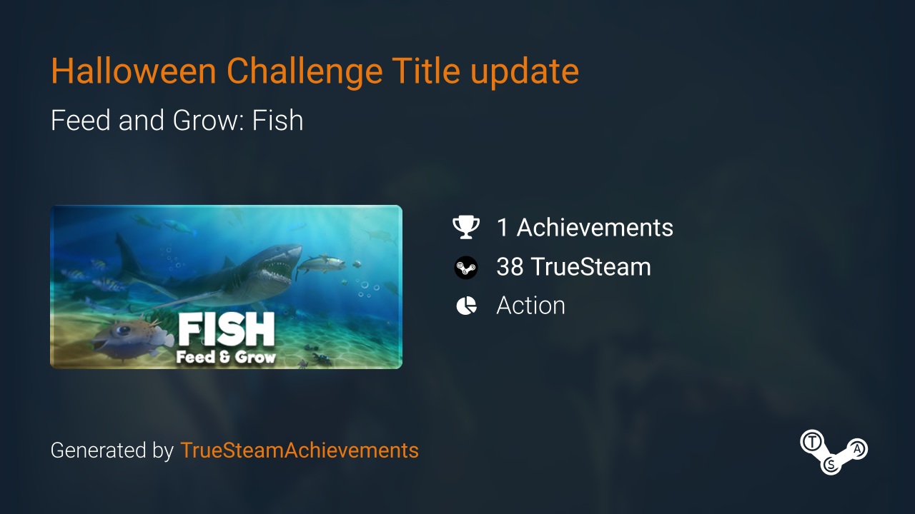 Halloween challenge! · Feed and Grow: Fish update for 1 November