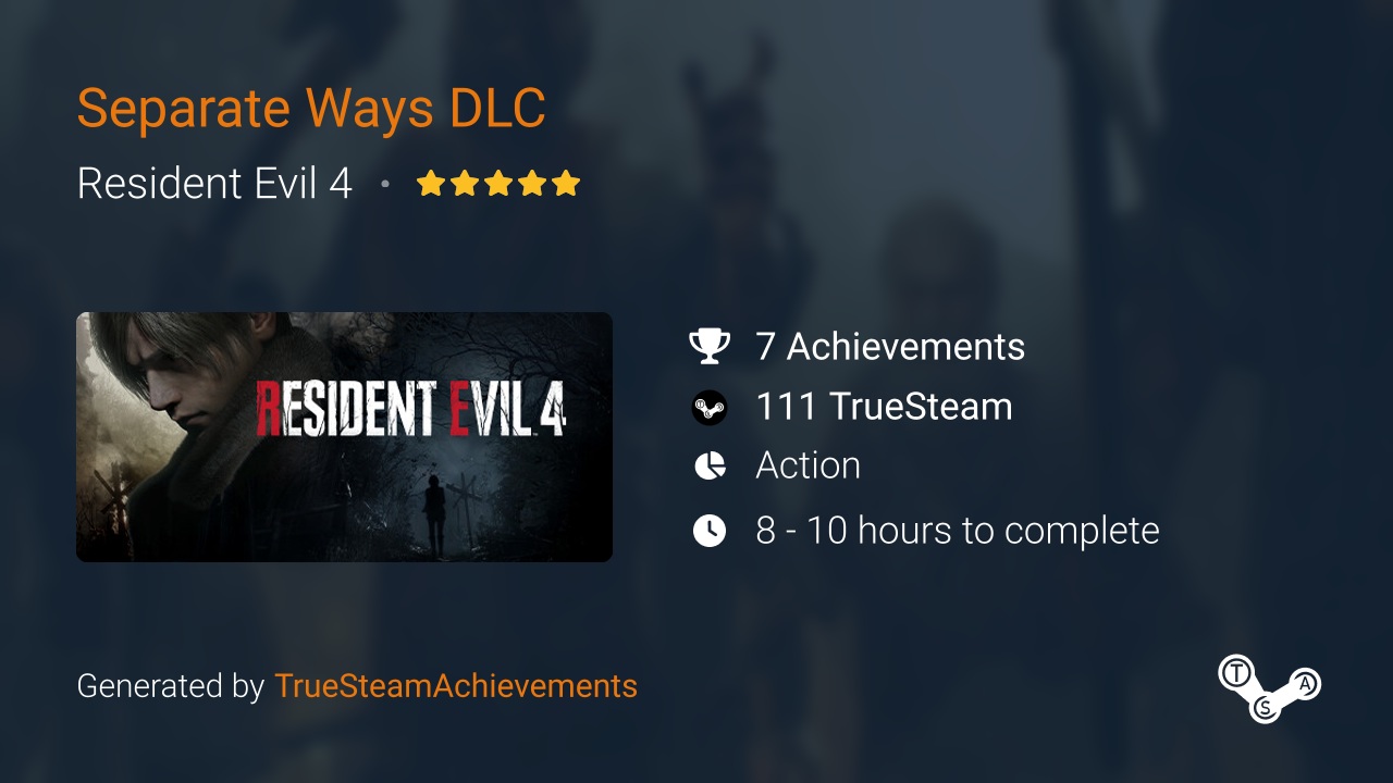 Resident Evil 4 Separate Ways Xbox Achievements now available