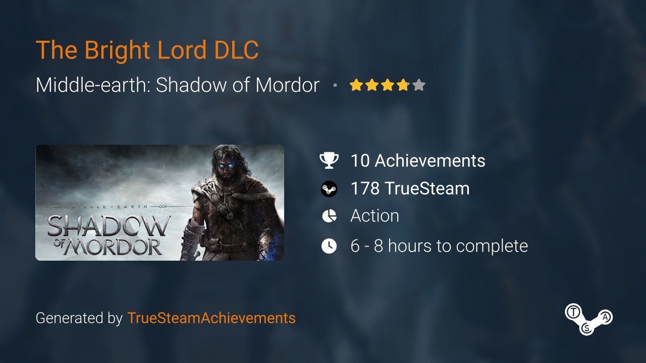 Middle-Earth: Shadow of Mordor - The Bright Lord DLC – Trophy