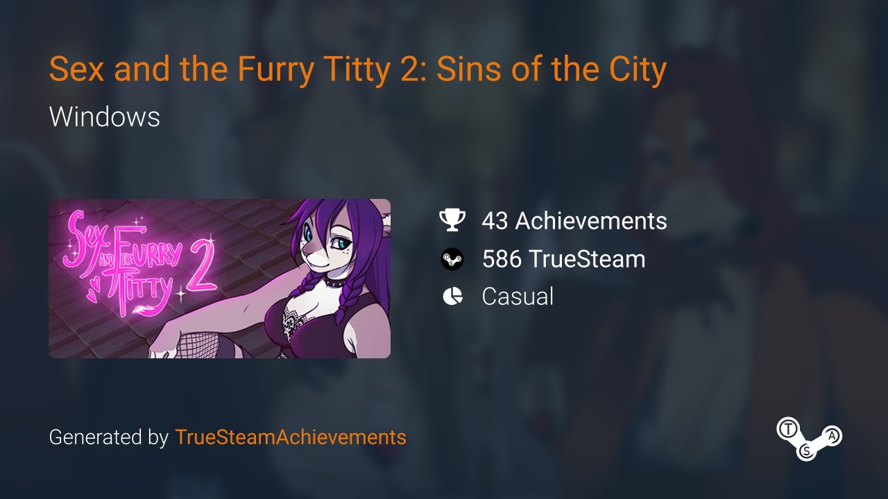 Sex and the Furry Titty 2: Sins of the City Steam stats - Video