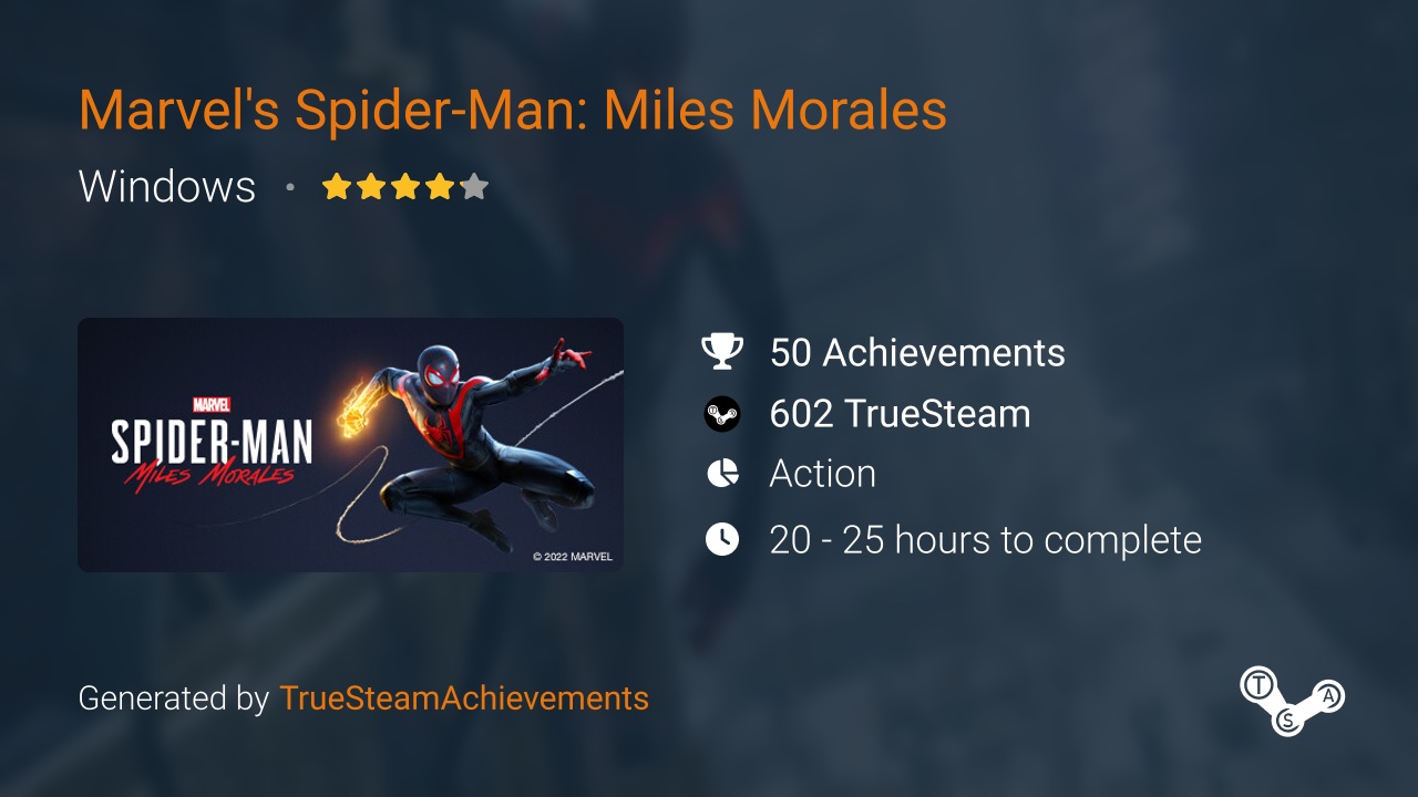 39- Spider-Man Miles Morales : r/steamachievements