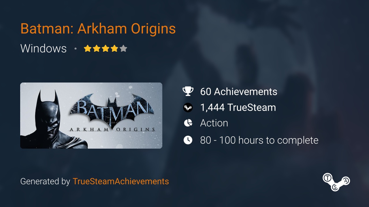 Batman: Arkham Origins - Trophies/Achievements, donbull