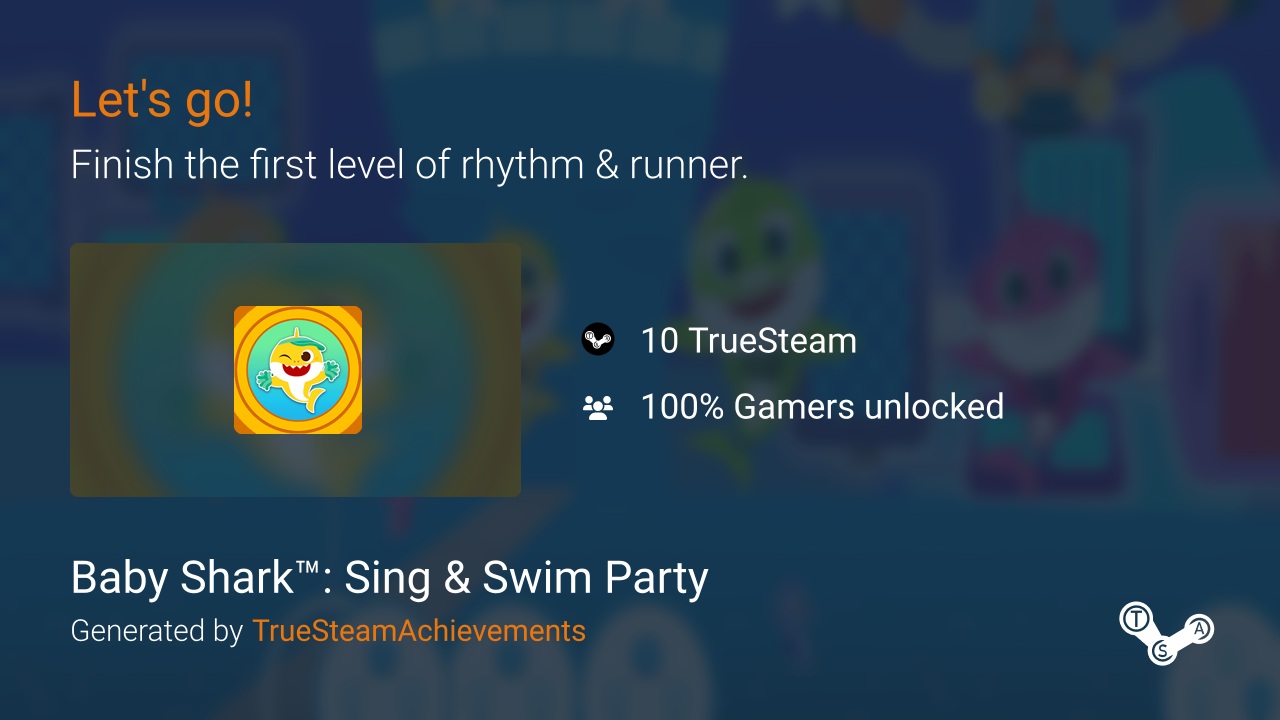 Let's go! achievement in Baby Shark™: Sing & Swim Party