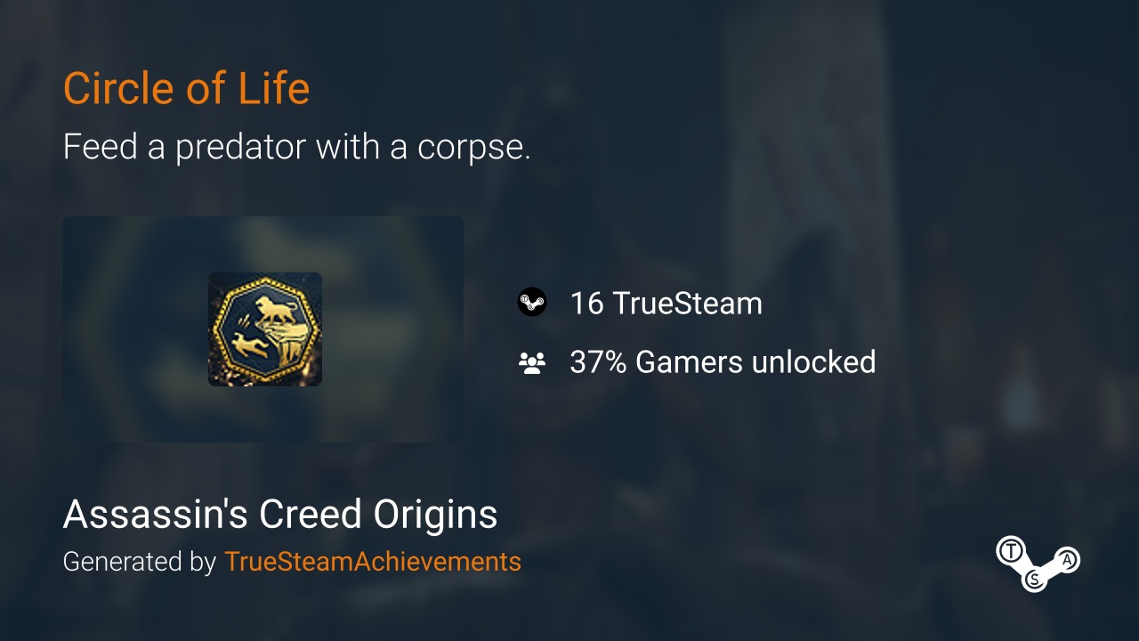 Assassin's Creed Origins  Circle of Life Trophy / Achievement Guide 